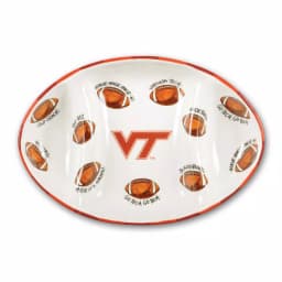 Magnolia Lane Virginia Tech NCAA Officially Licensed Ceramic Football Tailgating Serving Platter thumbnail 1