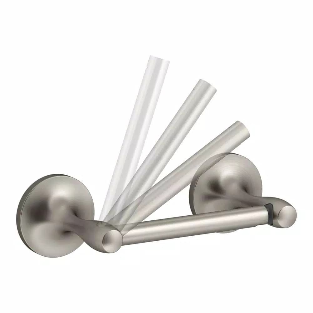 KOHLER Willamette Double Post Toilet Paper Holder, Vibrant Brushed Nickel