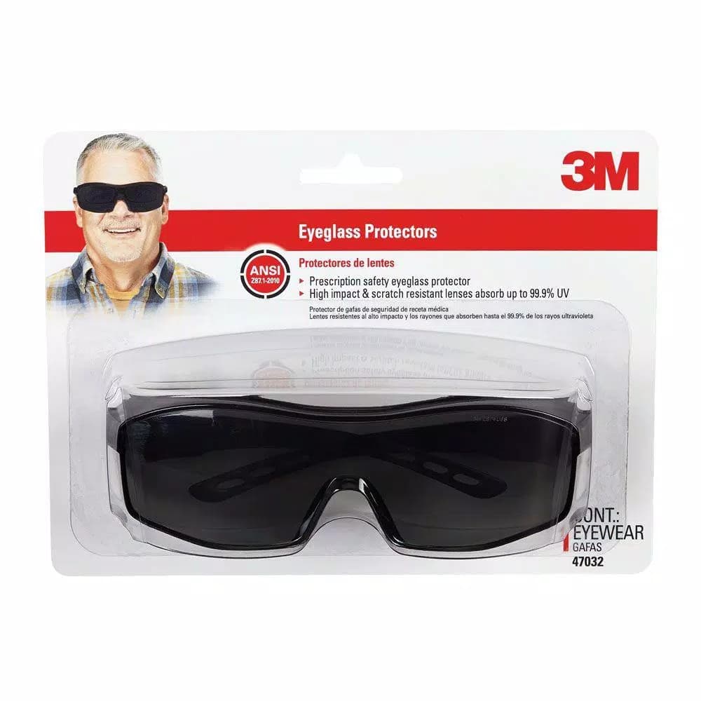 3M Eyeglass Protectors with Tinted Scratch Resistant Lenses, Gray (Case of 6)