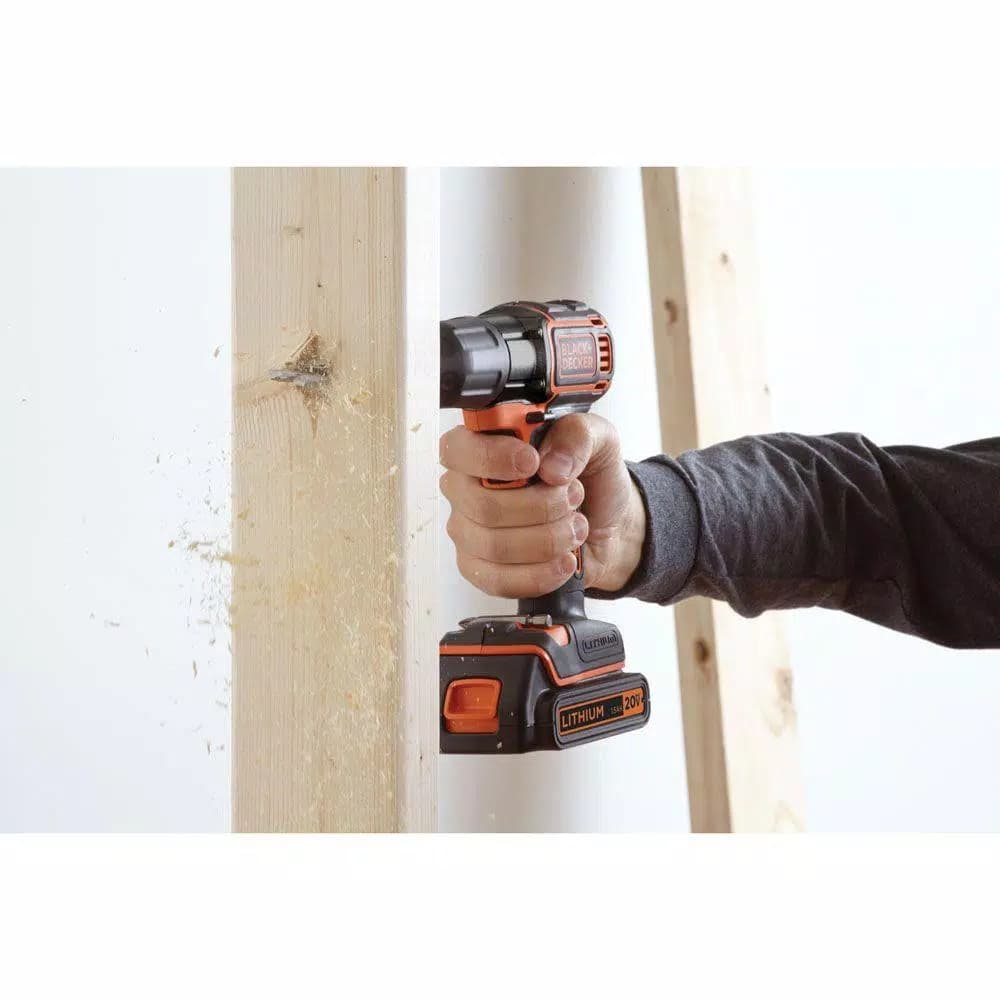 BLACK+DECKER 20V MAX Cordless Drill/Driver with Autosense Technology, 1.5 Ah Battery and Charger