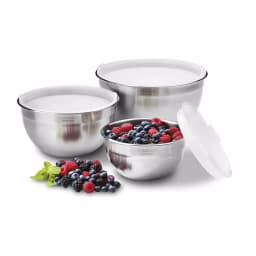 Cuisinart 3-Piece Stainless Steel Mixing Bowl Set with Lids thumbnail 2