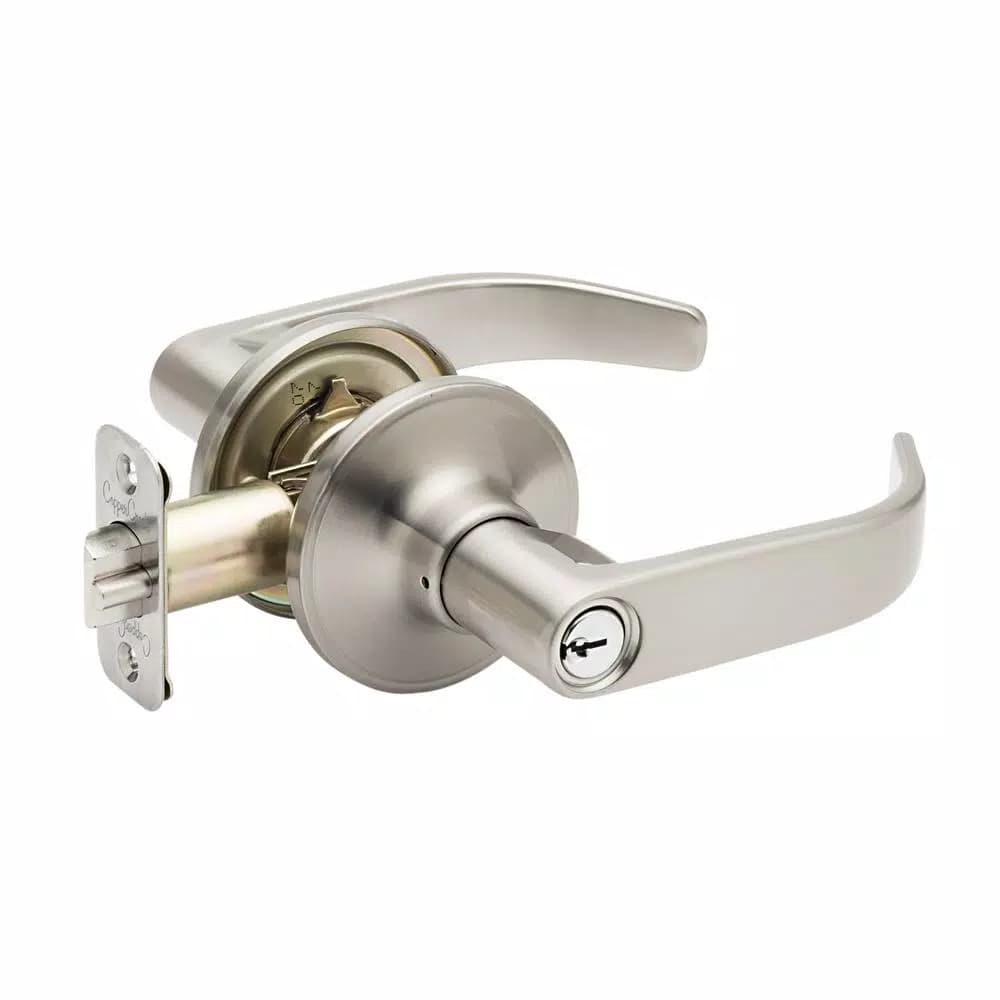 Copper Creek Erin Satin Stainless Keyed Entry Door Lever