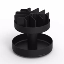 Mind Reader Black Coffee Condiment and Snack Organizer Station with Lazy Susan thumbnail 5