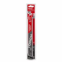 Milwaukee TORCH 9 in. Carbide Teeth Reciprocating Saw Blades, 7 TPI for Thick Metal Cutting (3 Pack) thumbnail 4