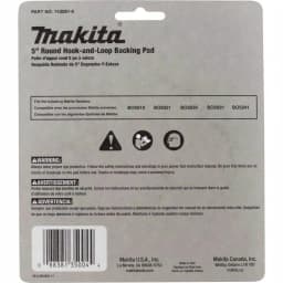 Makita 5 in. Round Hook and Loop Backing Pad with 8-Hole Dust Collection thumbnail 5