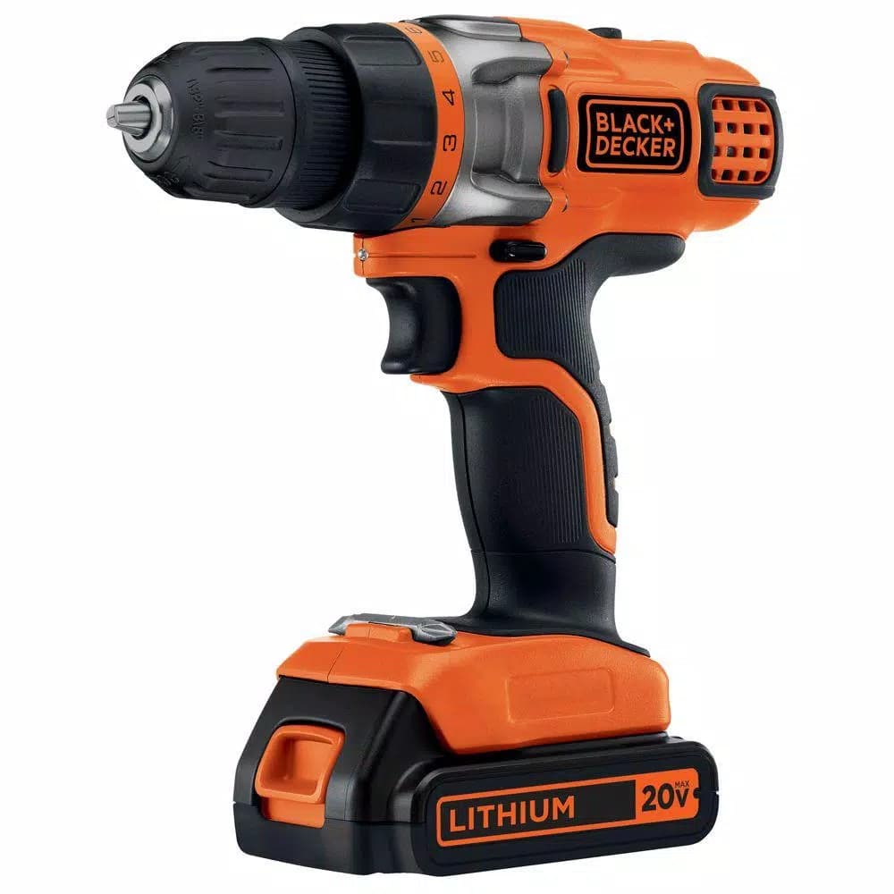 BLACK+DECKER 20V MAX Lithium-Ion Cordless Drill/Driver Kit with 1.5 Ah Battery and Charger