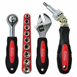 Best Value 77-Piece Hand Tool Set with Ergonomic Ratchet, Sockets, and Magnetic Chrome Vanadium Steel Bits thumbnail 2