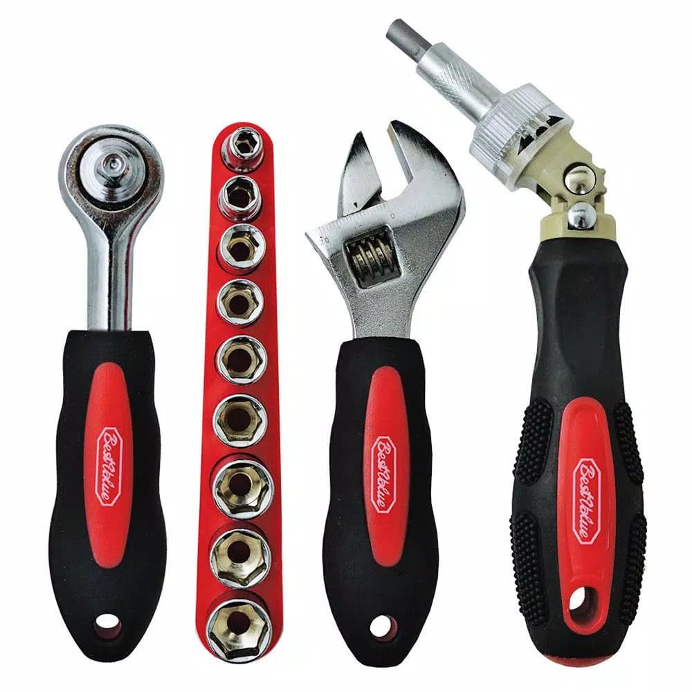 Best Value 77-Piece Hand Tool Set with Ergonomic Ratchet, Sockets, and Magnetic Chrome Vanadium Steel Bits