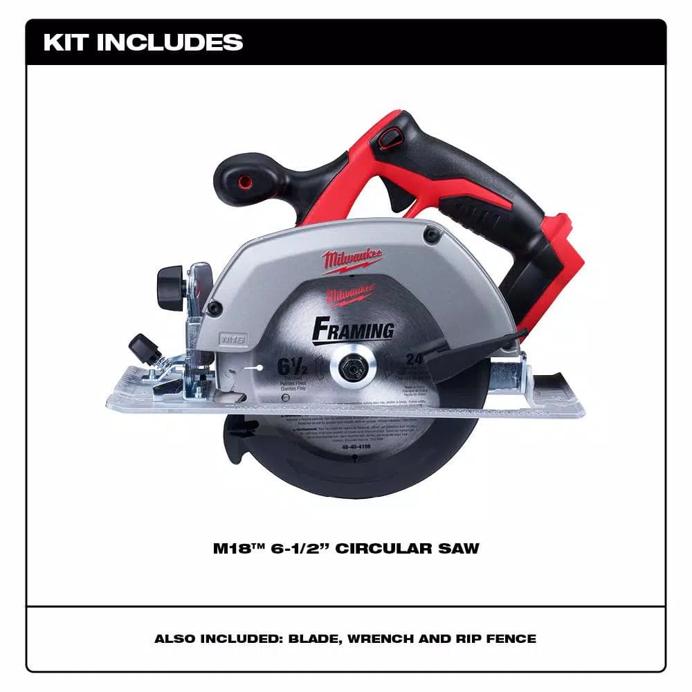 Milwaukee M18 18V Lithium-Ion Cordless 6-1/2 in. Circular Saw (Tool Only)