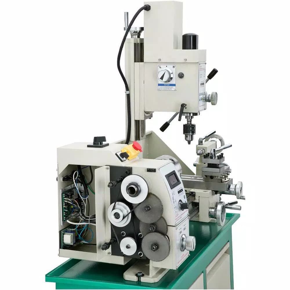 Grizzly Industrial 8 in. x 16 in. Variable-Speed Lathe with Milling Head Combination Unit