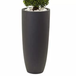 Nearly Natural 50 in. Artificial Boxwood Cone Topiary with Gray Cylindrical Planter, UV Resistant Indoor/Outdoor thumbnail 3