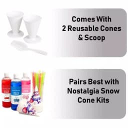 Nostalgia Retro Red Countertop Snow Cone Machine, 300 oz. Capacity Ice Crusher thumbnail 3