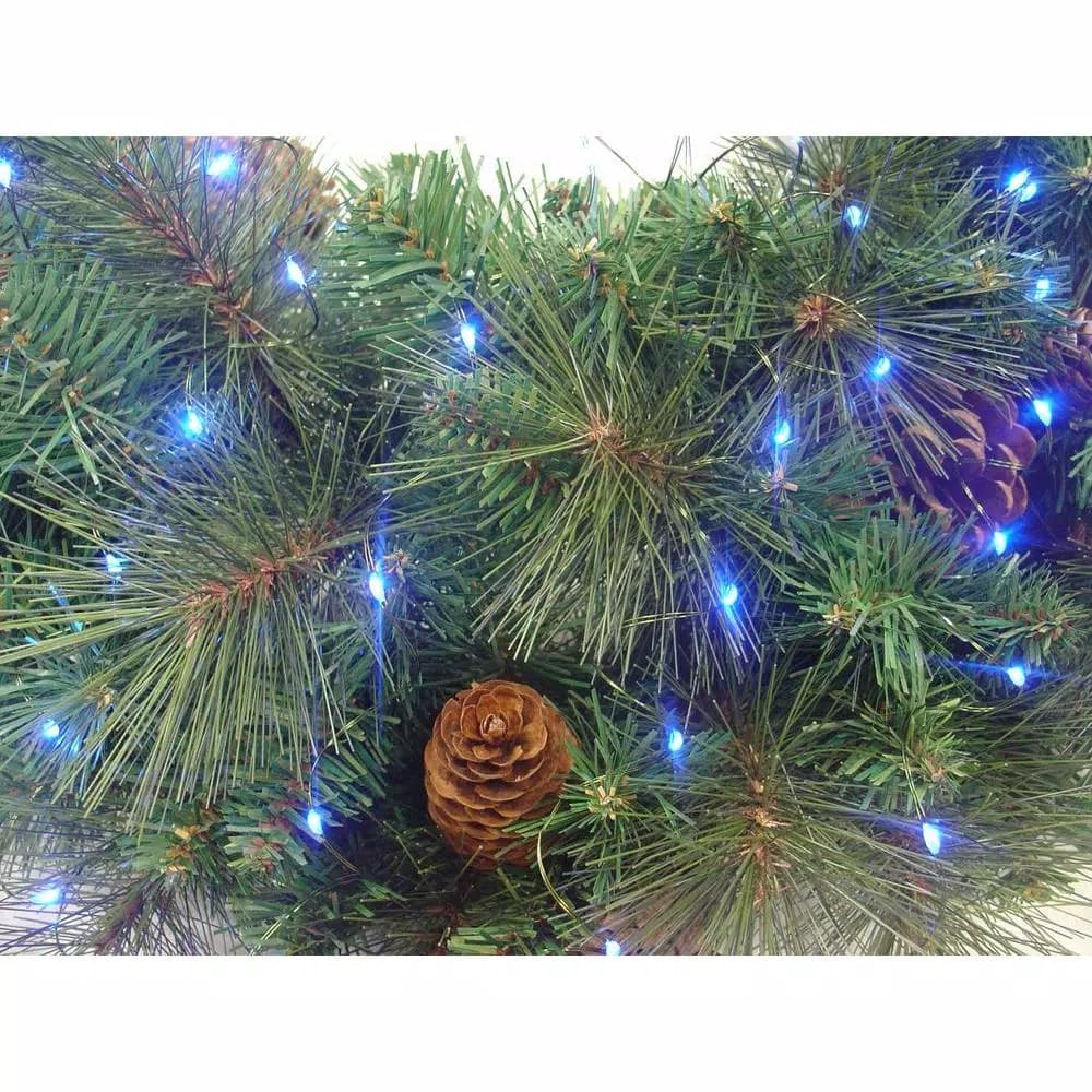 Starlite Creations 9 ft. Blue LED Ultra Slim Wire String Lights, 36-Light Battery Operated (Bundle of 2)