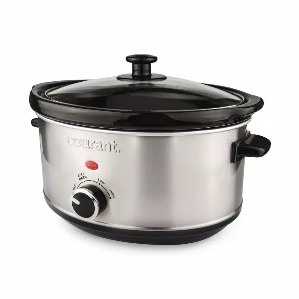 Courant 3.5 Qt. Stainless Steel Slow Cooker with Temperature Settings