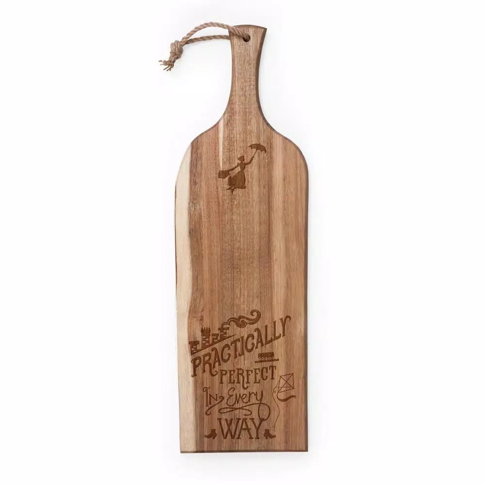 TOSCANA Mary Poppins 24 in. Artisan Acacia Wood Serving Plank & Cheese Board
