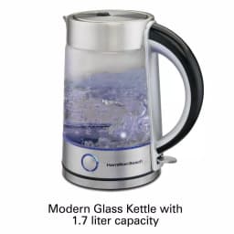 Hamilton Beach 1.7L Modern Glass Electric Kettle with Stainless Steel Accents thumbnail 1