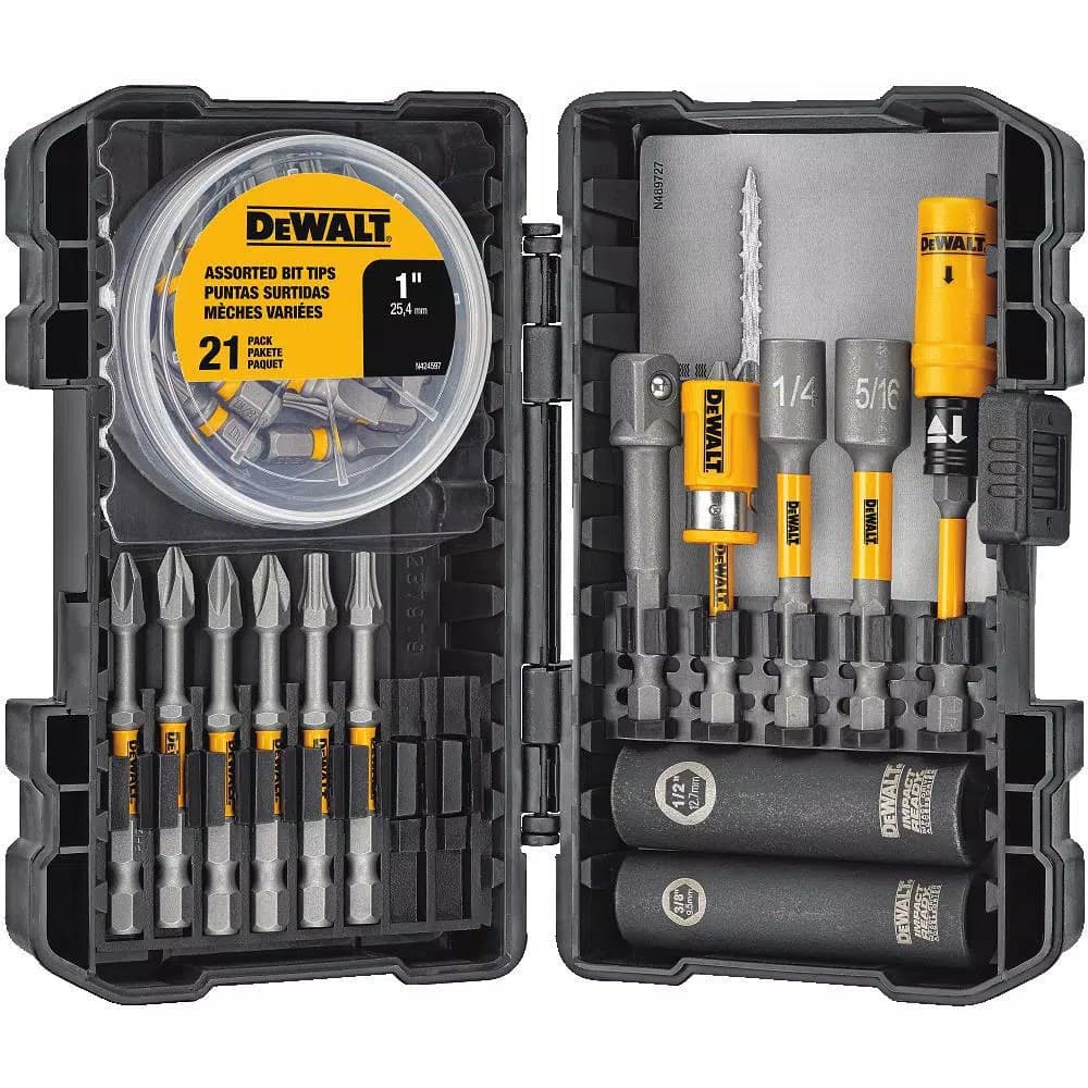 DEWALT MAX Impact 35-Piece Screwdriver Bit Set, Impact Rated Hex Shank