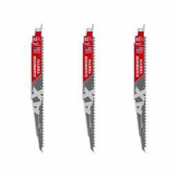 Milwaukee AX 9 in. Carbide Demolition Reciprocating Saw Blades, 5 TPI, 3-Pack thumbnail 1