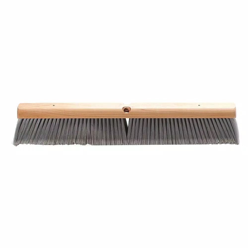 Carlisle 24 in. Flagged Polypropylene Gray Fine Sweep Broom Head (12-Pack)