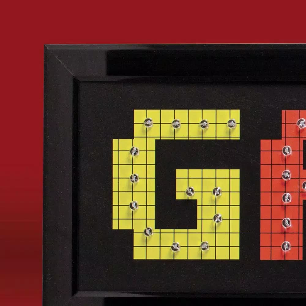 Crystal Art Gallery Game Room Framed LED Sign - Retro 8-Bit Arcade Style Wall Decor