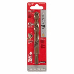 Milwaukee 1/2 in. Cobalt Red Helix Twist Drill Bit, 3/8 in. Shank thumbnail 1