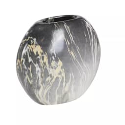 LITTON LANE 8 in. Gray Ceramic Decorative Marbled Vases, Set of 3 thumbnail 3