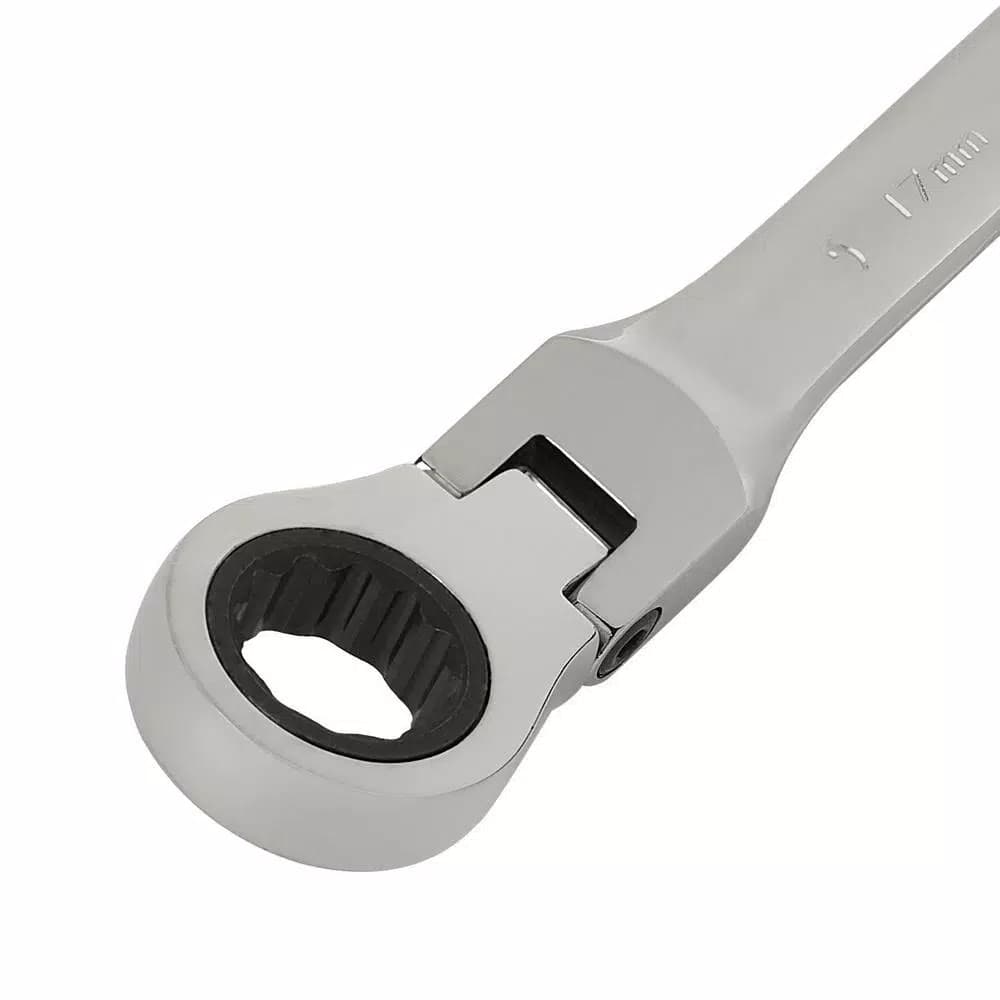 GEARWRENCH 17 mm Flex Head Combination Ratcheting Wrench, 12-Point Steel