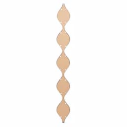 LITTON LANE Large Irregular Wavy Contemporary Metal Wall Mirror - Silver Polished Finish (59 in. H x 7 in. W) thumbnail 3