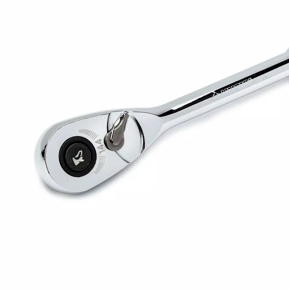 Husky 1/2 in. Drive 144-Tooth Pro Ratchet, Low Profile Teardrop Head