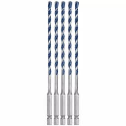 Bosch BlueGranite Turbo Carbide Hammer Drill Bits, 3/16 in. x 6 in., Hex Shank (5-Pack) thumbnail 1