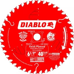 Diablo 6-1/2 in. 40-Teeth Finish/Plywood Circular Saw Blade thumbnail 1