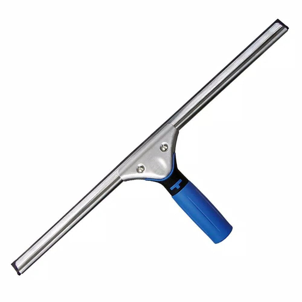 Unger 18 in. Stainless Steel Window Squeegee with Ergonomic Grip and Connect and Clean Locking System