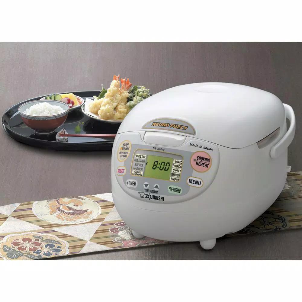 Zojirushi Neuro Fuzzy 5.5-Cup Premium White Rice Cooker and Warmer with Built-In Timer