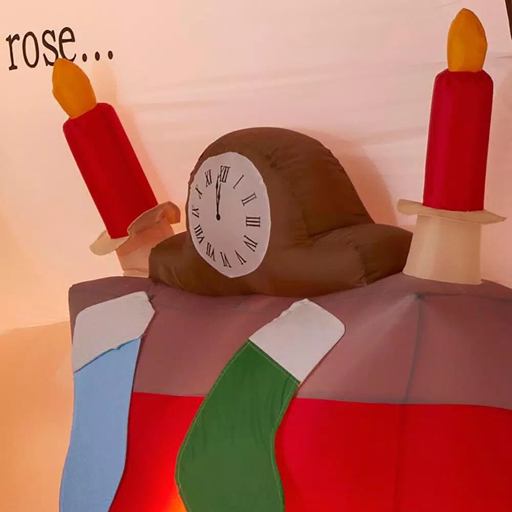 Airblown 6.56 ft. Inflatable Santa in Story Book Scene Christmas Decoration