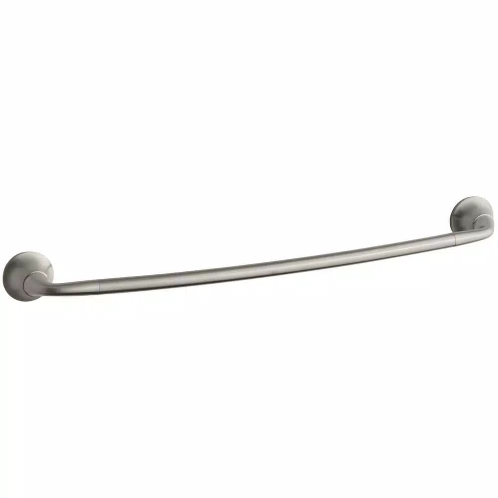 KOHLER Forte Sculpted 24 in. Single Towel Bar, Vibrant Brushed Nickel