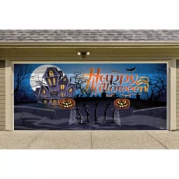 My Door Decor 7 ft. x 16 ft. Haunted Mansion Halloween Garage Door Banner Mural thumbnail 2