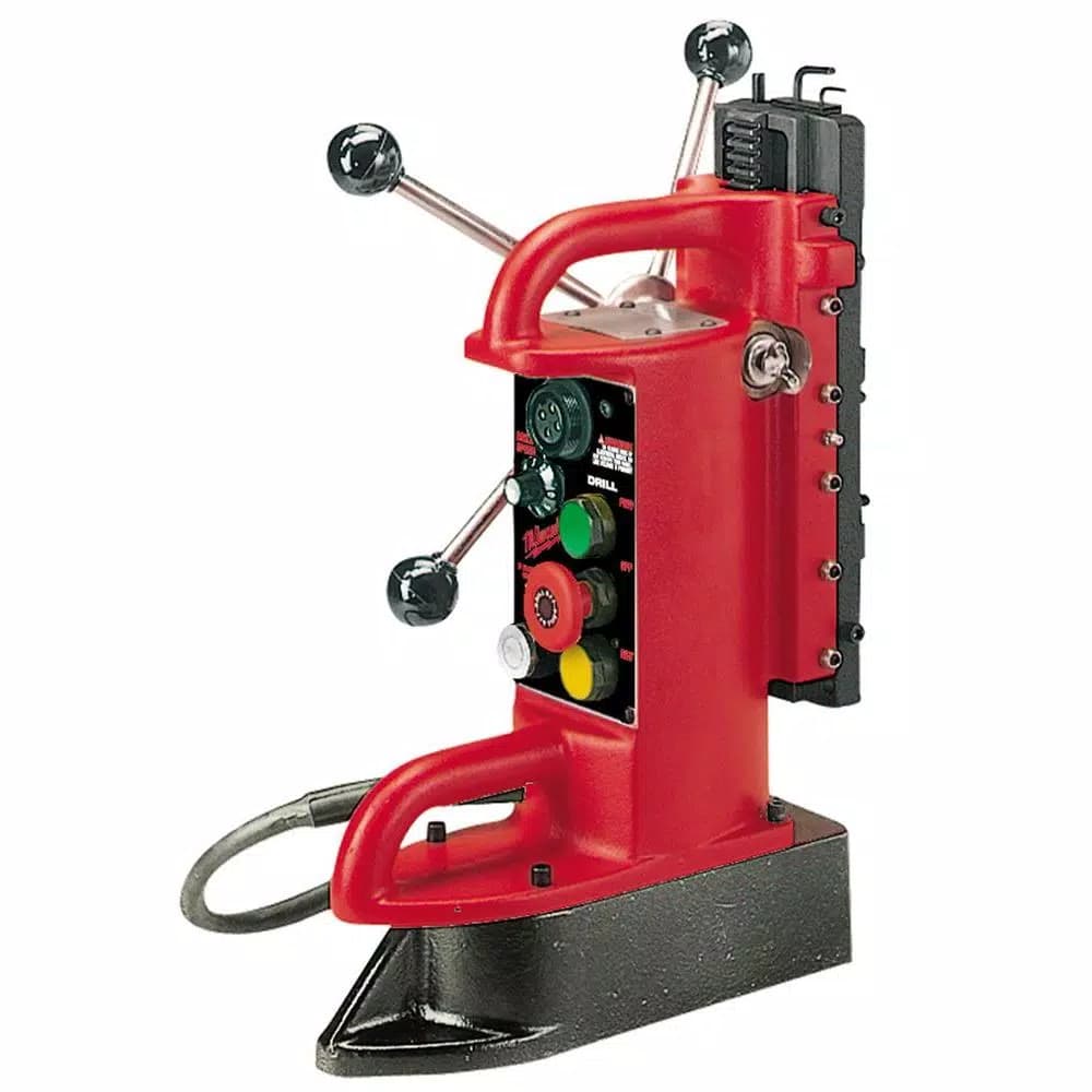 Milwaukee Electro-Magnetic Fixed Position Drill Press Base with 9 in. Drill Travel, Variable Speed