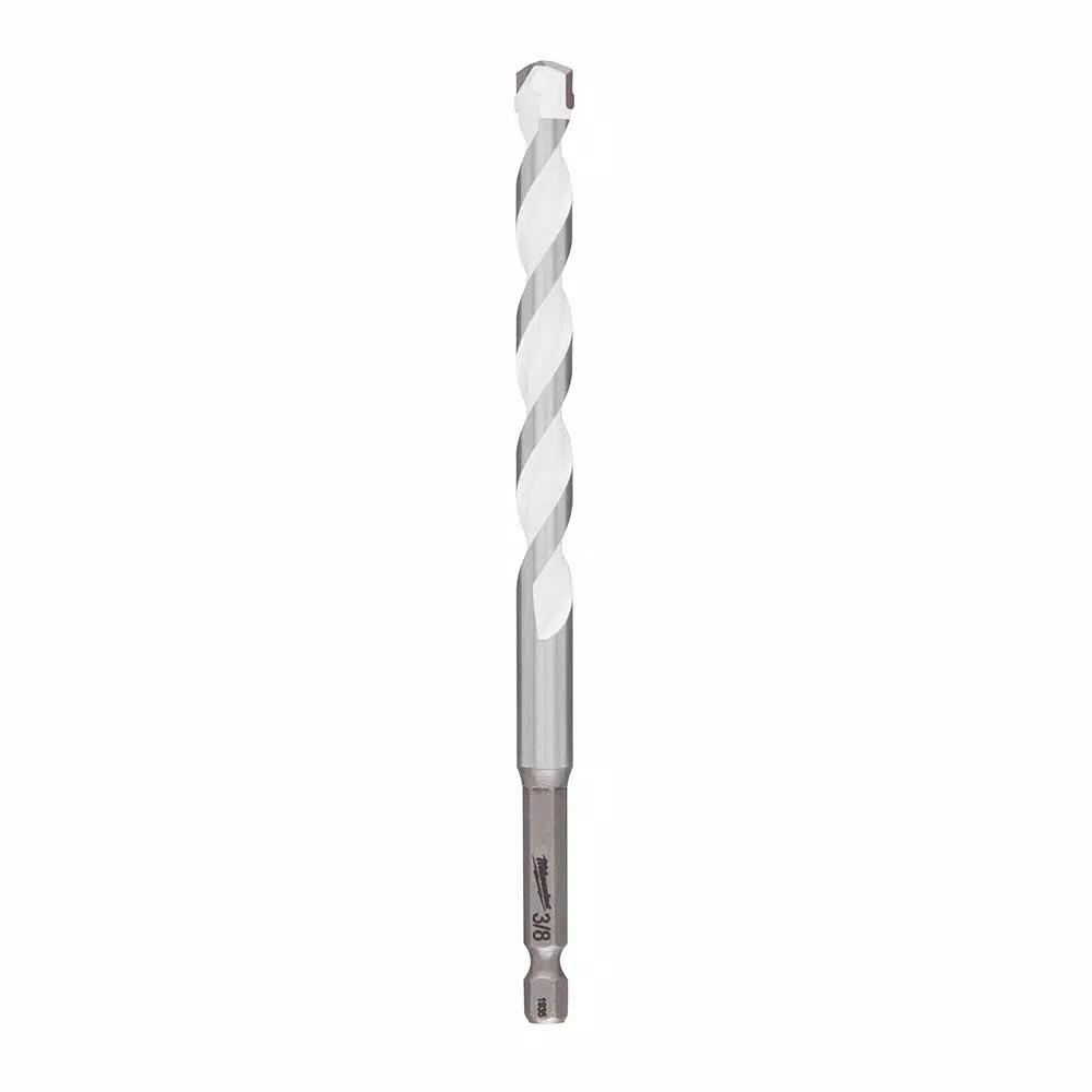 Milwaukee SHOCKWAVE 3/8 in. Carbide Multi-Material Drill Bit, 1/4 in. Hex Shank