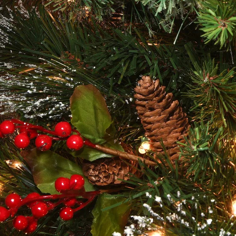 National Tree Company 6.5 ft. Wintry Pine Pre-Decorated Artificial Christmas Tree with 650 Clear Lights