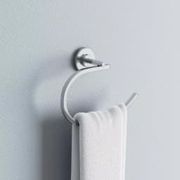 Fresca Alzato Chrome Towel Ring by Fresca - Heavy Duty Brass Hand Towel Holder thumbnail 2