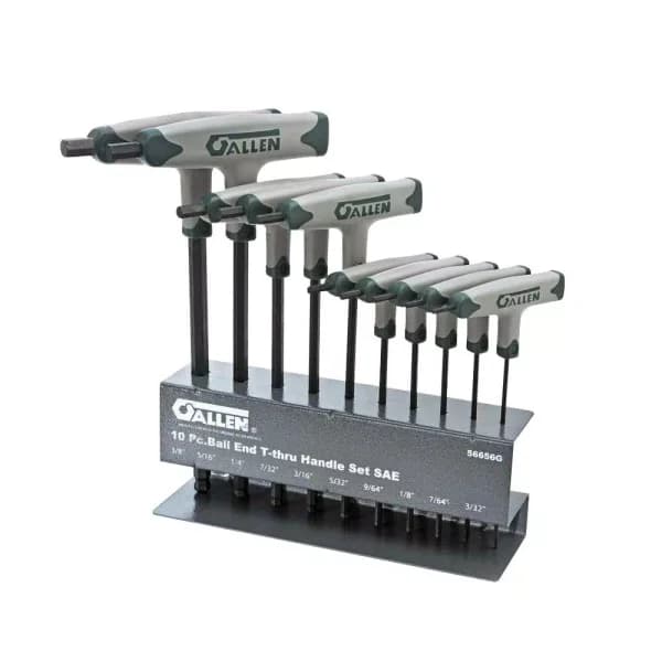 Allen T-Thru Handle SAE Ball-Plus Hex Key Set, 10-Piece
