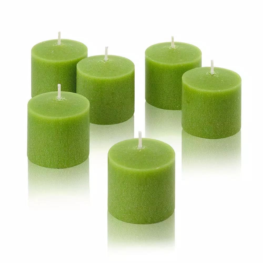 Light In The Dark Lime Green Unscented Votive Candles, 10 Hour Burn Time (Set of 12)
