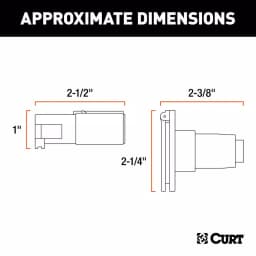 CURT 4-Way Round Trailer Connector Kit - Plug and Socket thumbnail 4