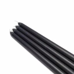 Zest Candle 12-Pack Black Taper Candles, 12 in. Height for Weddings, Events, and Holiday Decor thumbnail 1