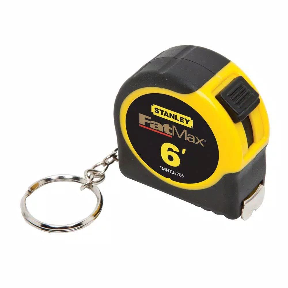 Stanley FATMAX 6 ft. Keychain Pocket Tape Measure, 1/2 in. Width, Metal Blade
