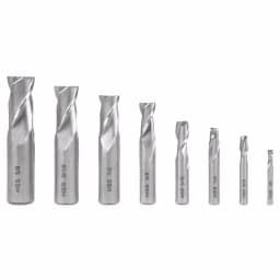 WEN 8-Piece 2-Flute High Speed Steel (HSS) End Mill Set, Imperial Sizes 1/8 in. to 5/8 in. thumbnail 1
