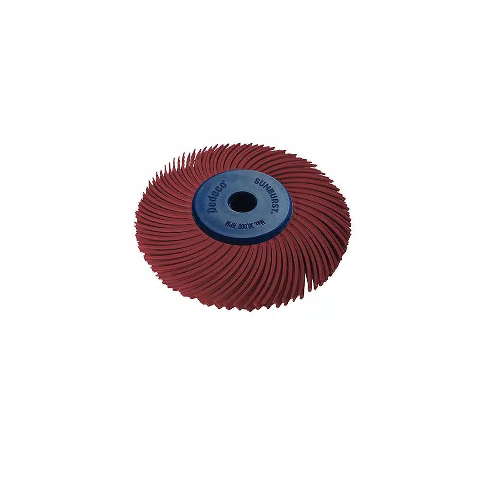 Dedeco Sunburst 2 in. 3-Ply Radial Discs 220-Grit Arbor Thermoplastic Cleaning and Polishing Tool