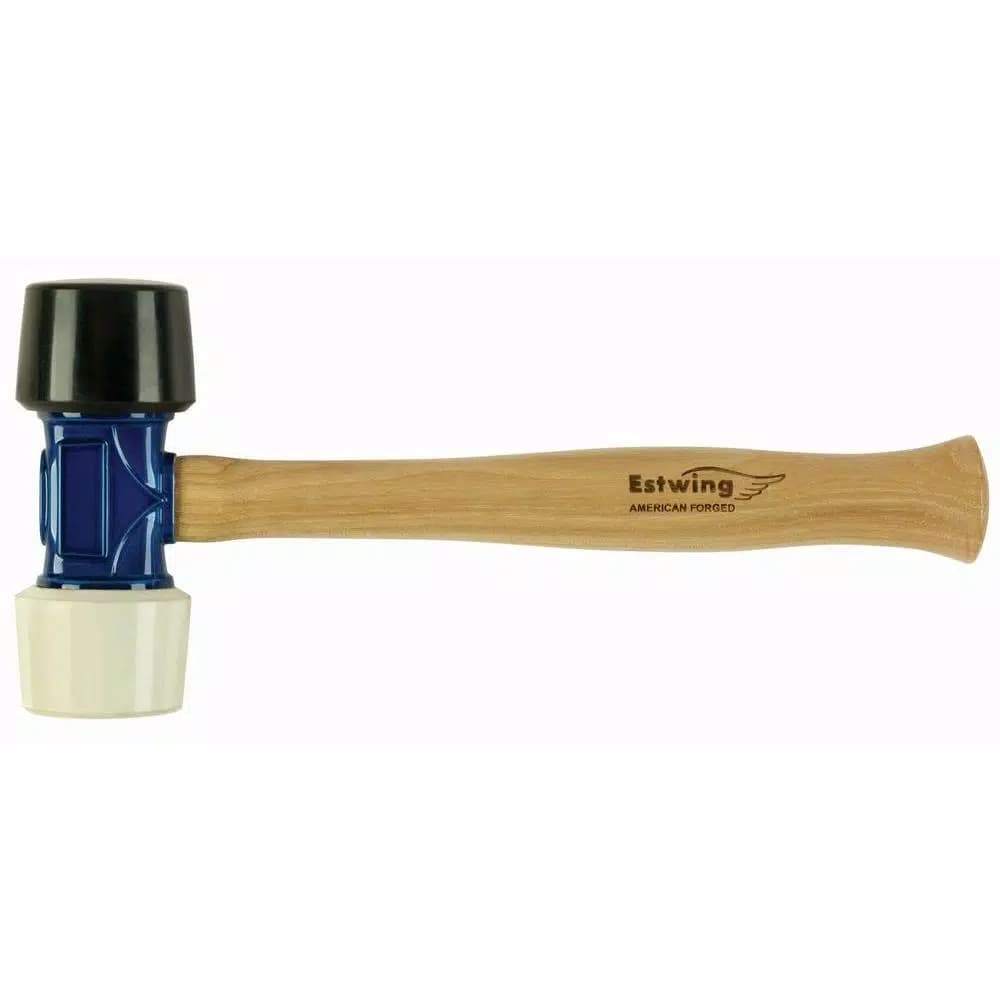 Estwing 24 oz. Double-Face Soft Rubber Mallet with 12 in. Hickory Handle