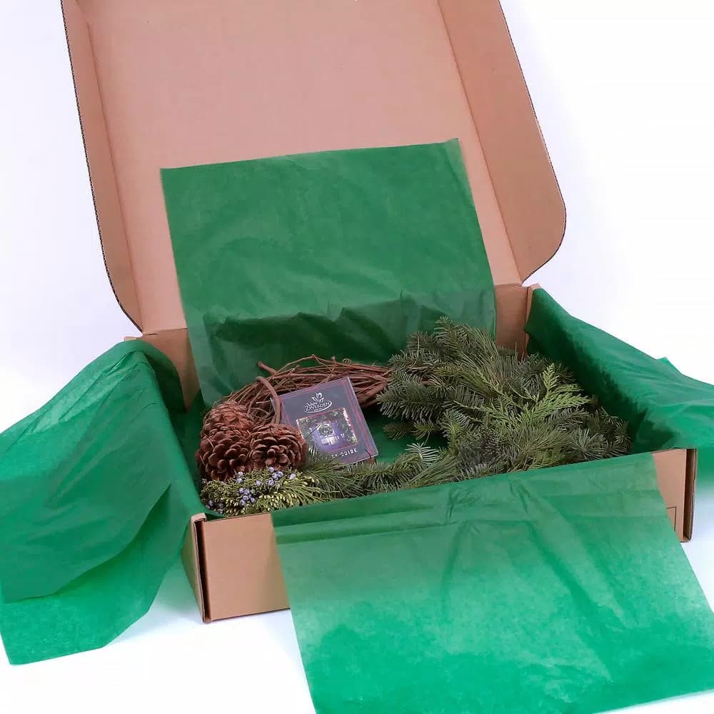 VAN ZYVERDEN 20 in. Live Fresh Cut Pacific Northwest Grapevine and Evergreen Christmas Wreath