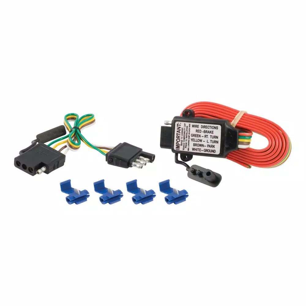 CURT 3-to-2-Wire Taillight Converter with 4-Way Flat Connector